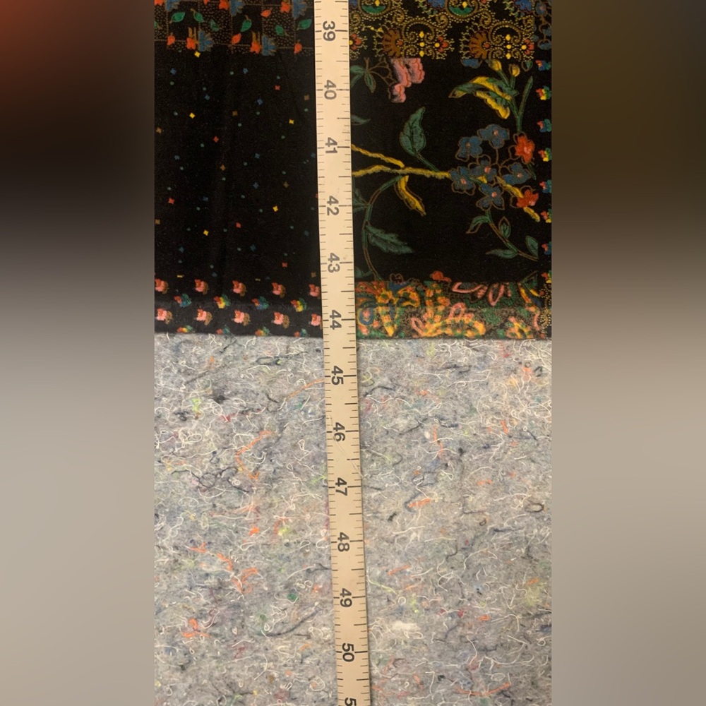 Still Available - Vintage 70s faux patchwork cotton fabric sewing - Picture 11 of 11